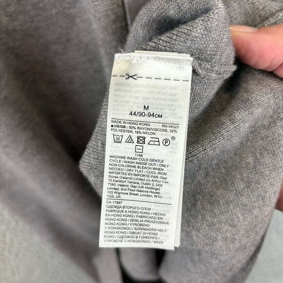 Banana Republic Serene Sweater Dress Medium 2020 Gray Knit Stretch Comfort LS - Picture 6 of 11